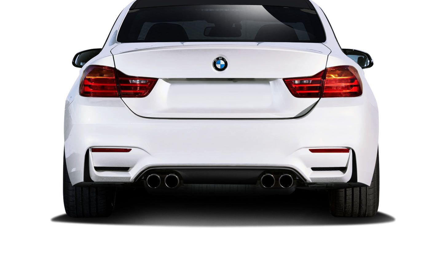 2014-2020 BMW 4 Series F32 Couture Duraflex M4 Look Body Kit - 5 Piece - Includes M4 Look Front Bumper Cover (112227), M4 Look Side Skirt Rocker Panels (112228), M4 Look Rear Bumper Cover (112229), M4 Look Rear Diffuser (112518)