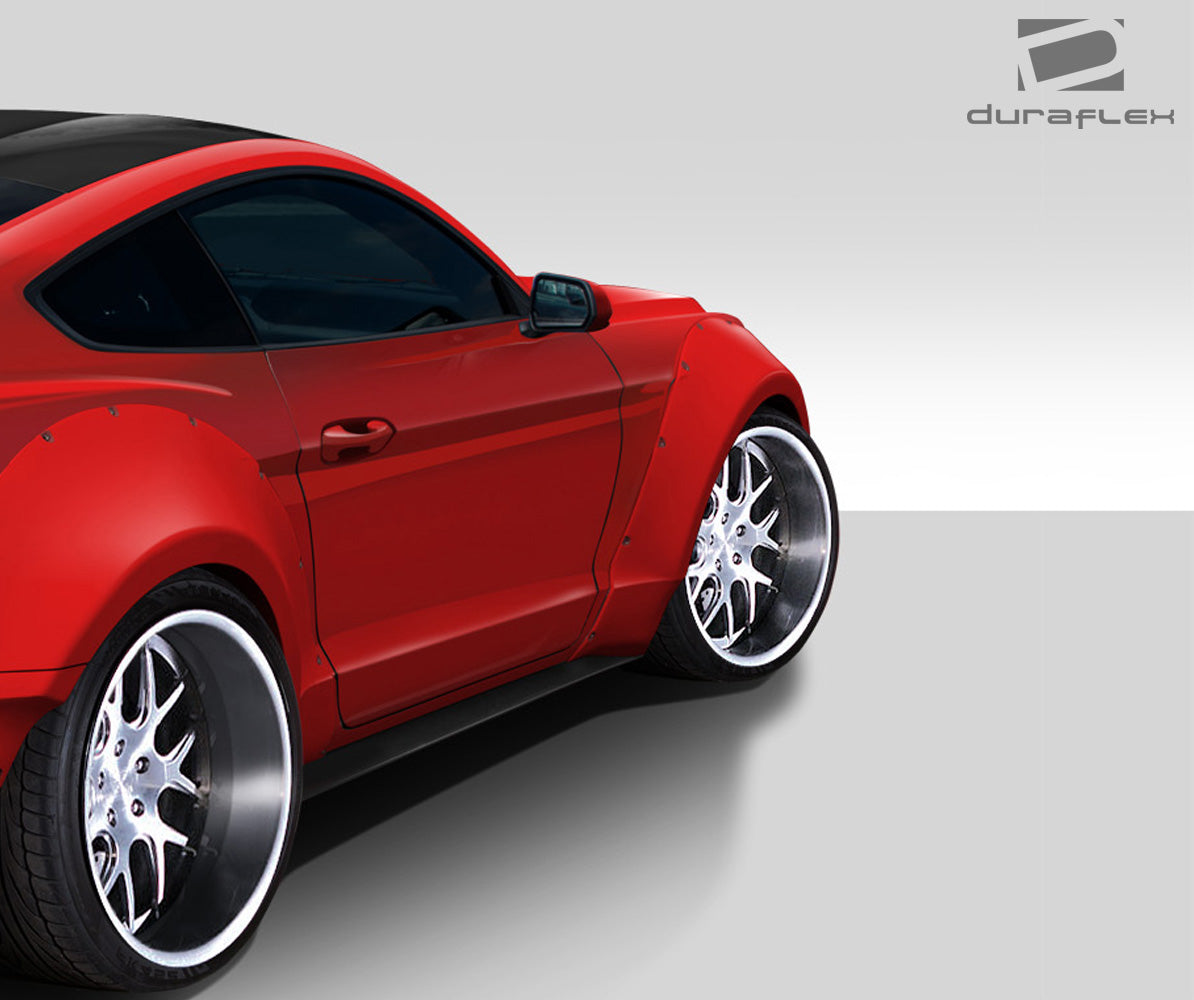 2015-2017 Ford Mustang Duraflex Grid Wide Body Front Fender Flares - 4 Piece
