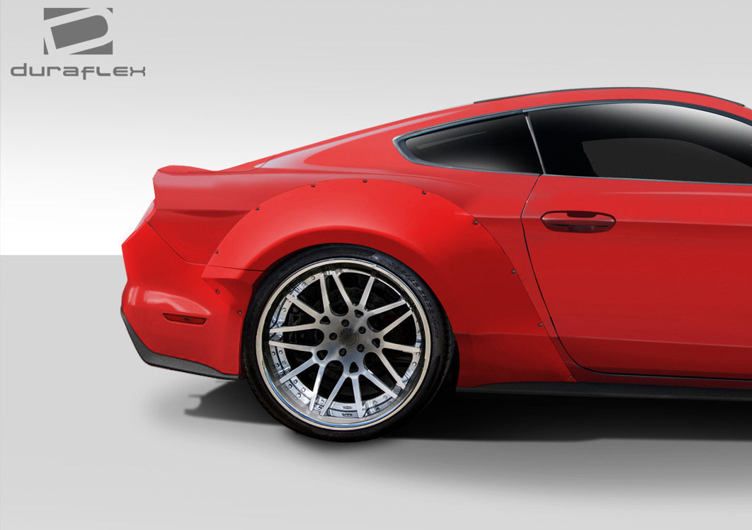 2015-2020 Ford Mustang Duraflex Grid Wide Body Rear Fender Flares - 4 Piece