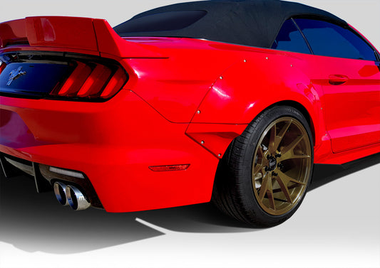 2015-2020 Ford Mustang Duraflex Grid Wide Body Rear Fender Flares - 4 Piece