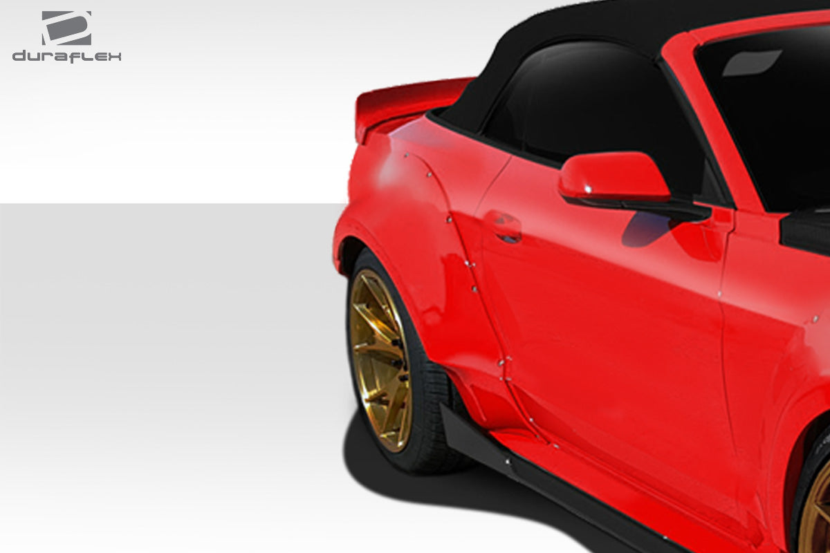 2015-2020 Ford Mustang Duraflex Grid Wide Body Rear Fender Flares - 4 Piece