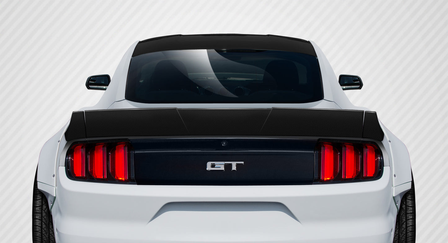 2015-2020 Ford Mustang Coupe Carbon Creations Grid Rear Wing Spoiler - 3 Piece