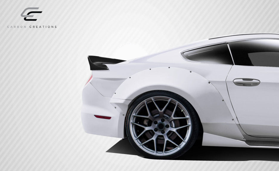 2015-2020 Ford Mustang Coupe Carbon Creations Grid Rear Wing Spoiler - 3 Piece