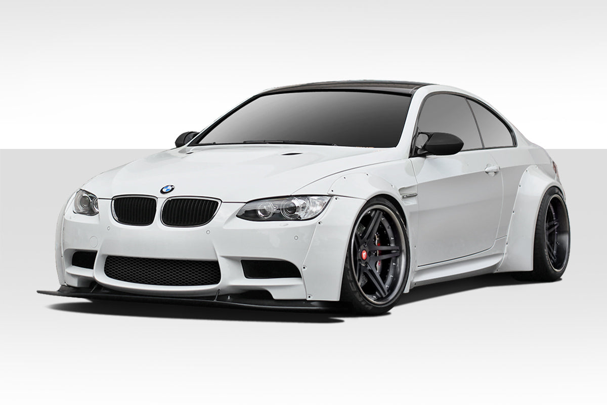 2008-2013 BMW M3 E92 E93 Duraflex Circuit Wide Body Kit - 12 Piece - Includes Circuit Front Fender Flares (112599), Circuit Rear Fender Flares (112600), Circuit Front Lip (112598), Circuit Rear Bumper Extensions (112601), Circuit Rear Spoiler (112602)