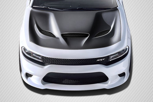 2015-2021 Dodge Charger Carbon Creations Dritech Hellcat Look Hood - 1 Piece