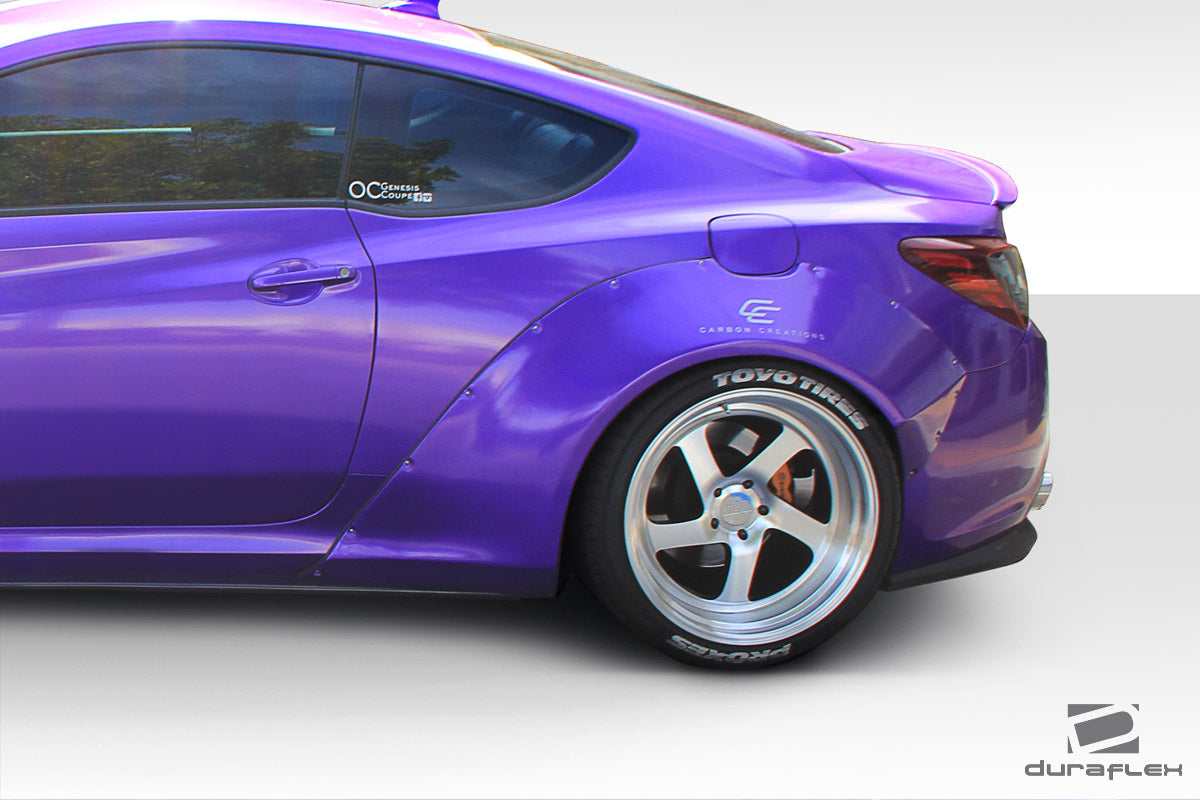 2010-2016 Hyundai Genesis Coupe 2dr Duraflex Circuit 75 MM Fender Flare Kit - 4 Piece - Includes Circuit Front Fender Flares (112625) Circuit Rear Fender Flares (112626)
