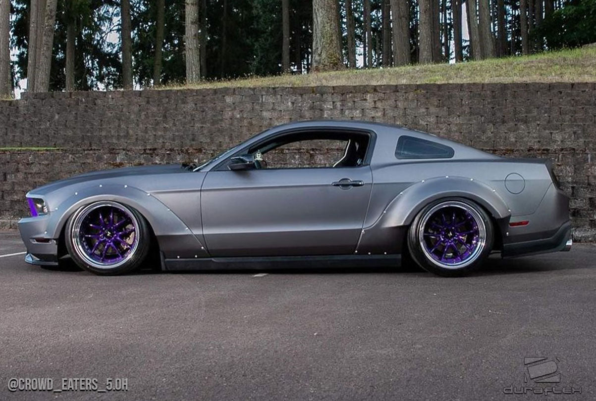 2010-2014 Ford Mustang Duraflex Circuit Wide Body Kit - 4 Piece - Includes Circuit 75 MM Front Fender Flares (112623) Circuit 75 MM Rear Fender Flares (112624)