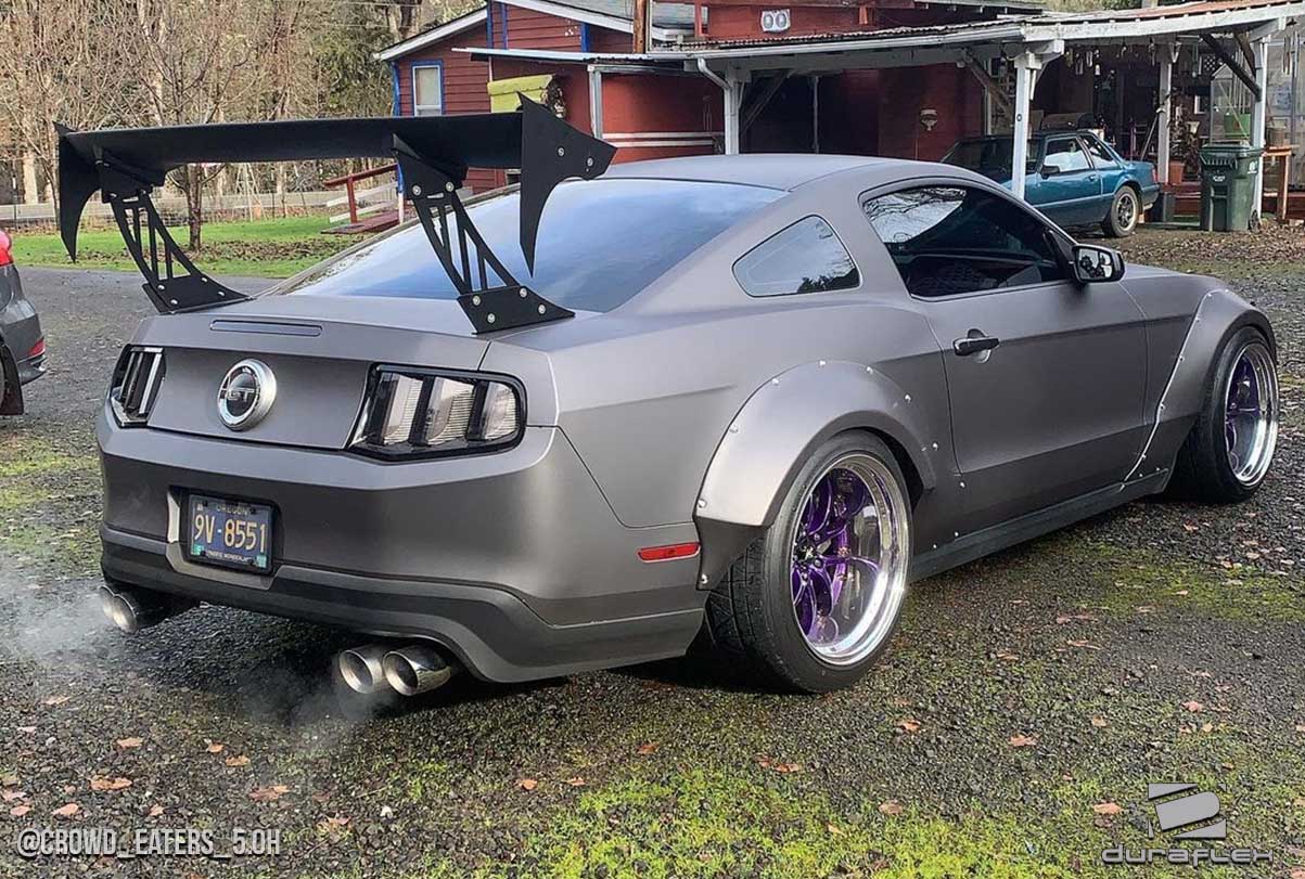 2010-2014 Ford Mustang Duraflex Circuit Wide Body Kit - 4 Piece - Includes Circuit 75 MM Front Fender Flares (112623) Circuit 75 MM Rear Fender Flares (112624)