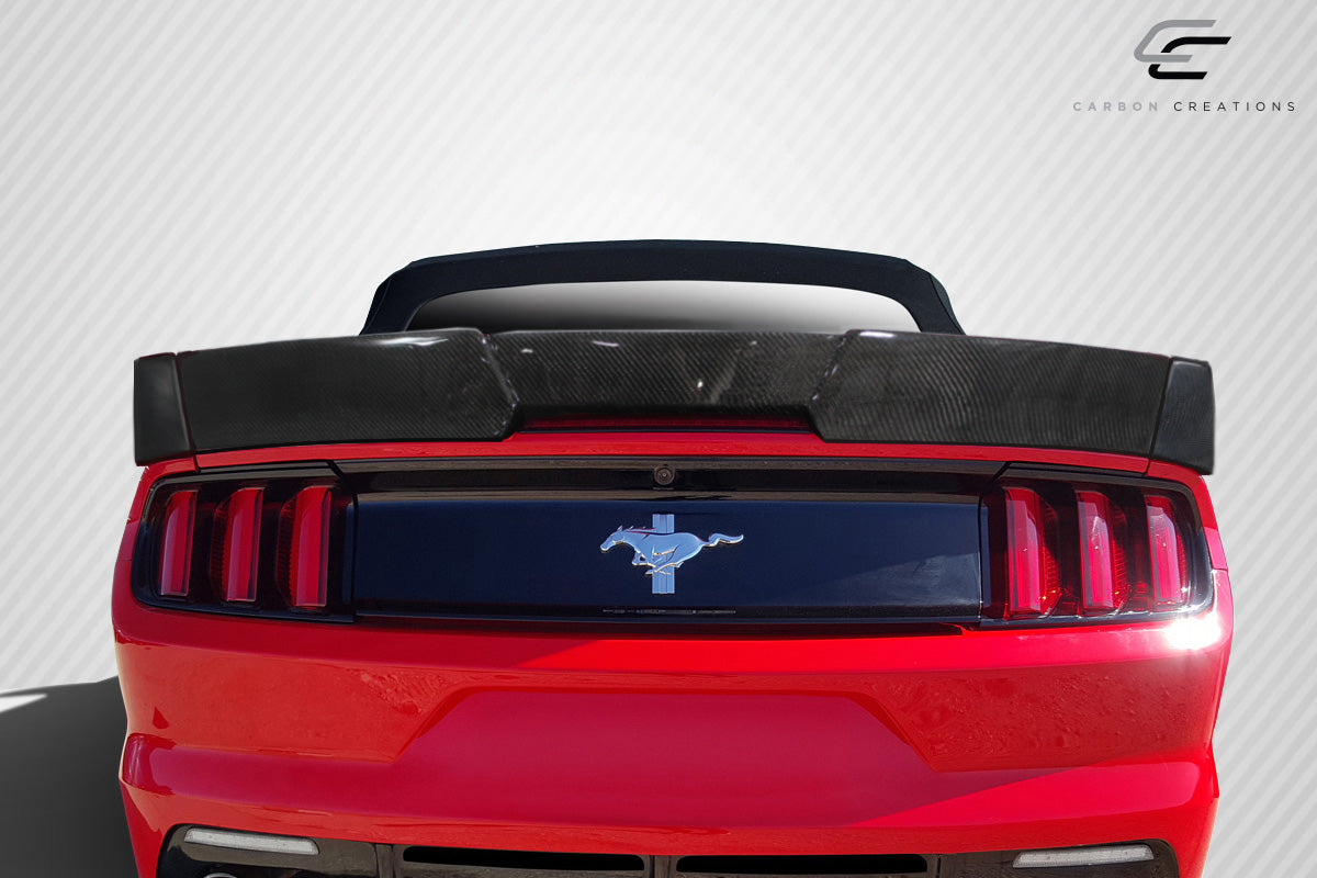 2015-2020 Ford Mustang Convertible Carbon Creations Grid Rear Wing Spoiler - 3 Piece
