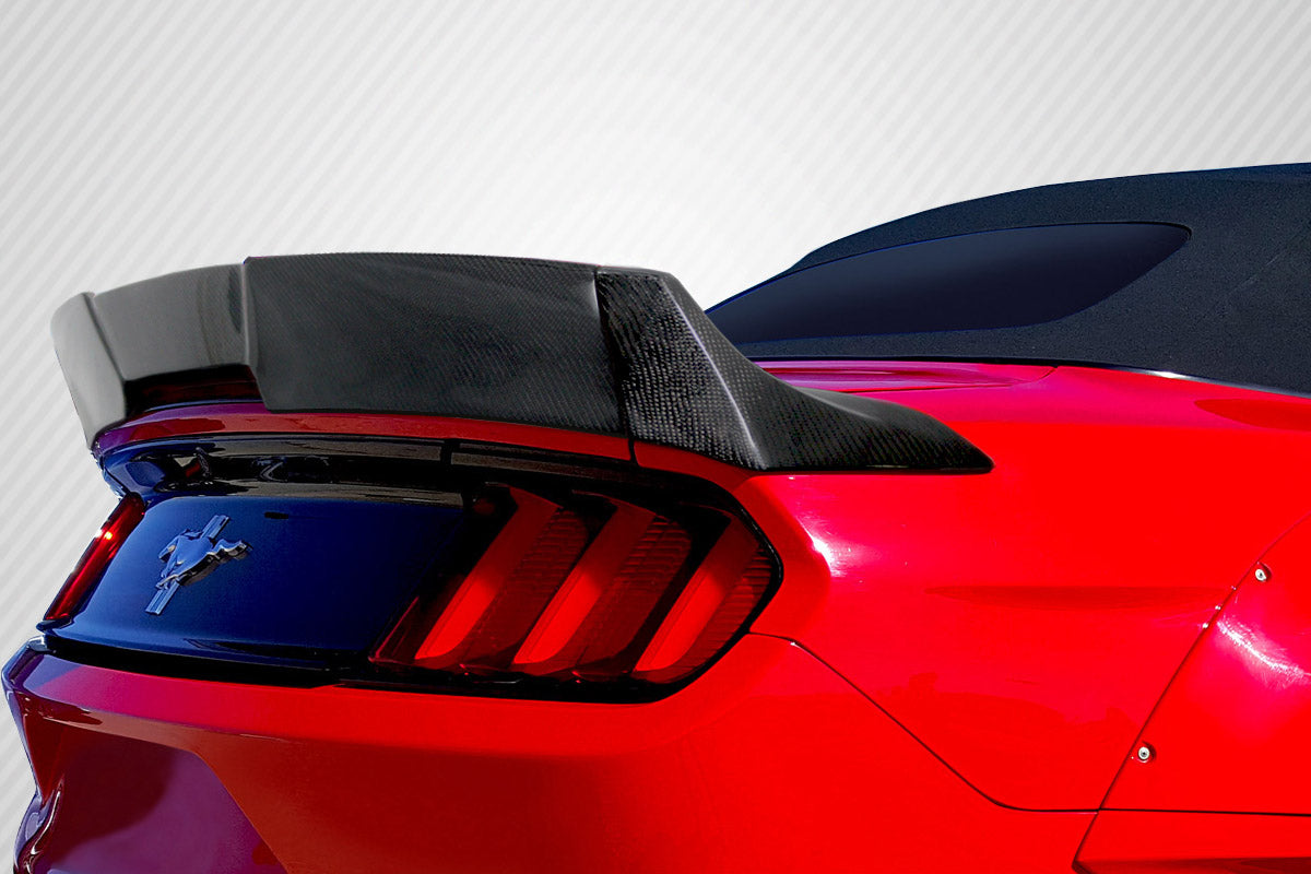 2015-2020 Ford Mustang Convertible Carbon Creations Grid Rear Wing Spoiler - 3 Piece