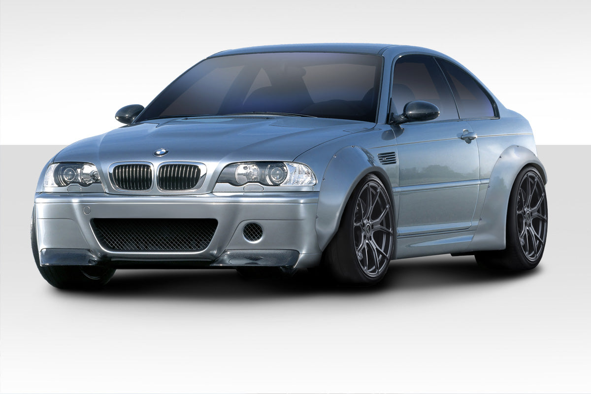2001-2006 BMW M3 E46 Duraflex Circuit 50mm Fender Flares Kit - 4 Piece - Includes Circuit Front Fender Flares (112627) Circuit Rear Fender Flares (112628)