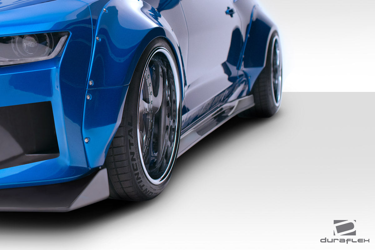 2016-2022 Chevrolet Camaro Duraflex Grid Side Splitters - 6 Piece