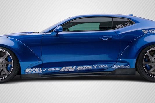 2016-2018 Chevrolet Camaro Carbon Creations Grid Side Splitters - 6 Piece