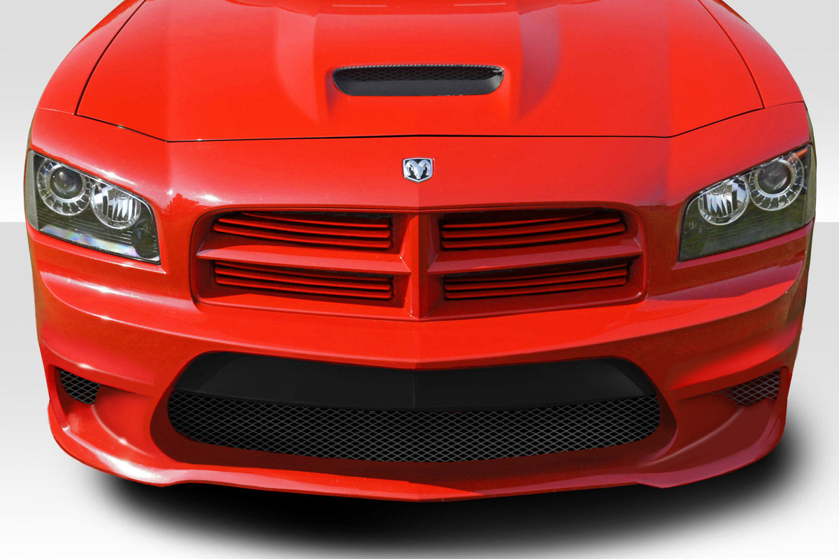 2006-2010 Dodge Charger Duraflex Hellcat Look Complete Kit - 5 Piece - Includes Hellcat Look Front Bumper (113290) Hellcat Look Side Skirts (113291) Hellcat Look Rear Bumper (113292) Hellcat Look Hood (113198)