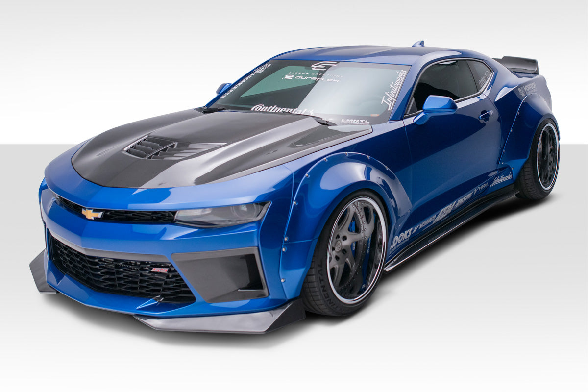 2016-2018 Chevrolet Camaro Duraflex Grid Wide Body Kit - 4 Piece - Includes Grid Front Fender Flares (113018) Grid Rear Fender Flares (113017)