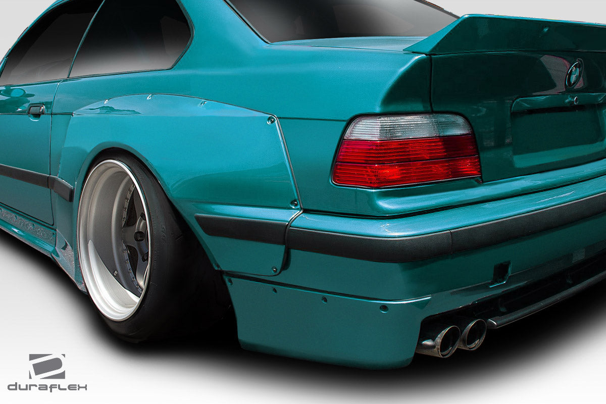 1992-1998 BMW 3 Series M3 E36 2DR Duraflex Circuit Rear Fender Flares - 2 Piece