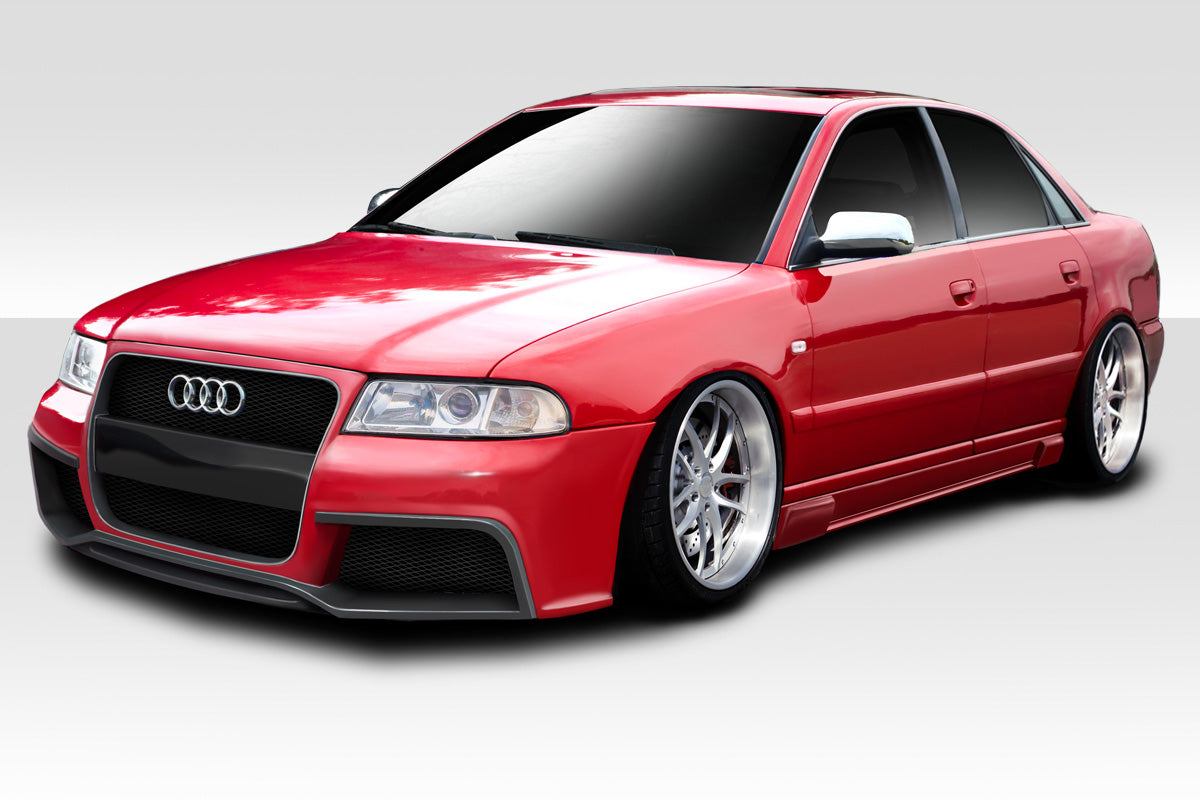 1996-2001 Audi A4 S4 B5 4DR Duraflex Version 1 Body Kit - 4 Piece - Includes Version 1 Front Bumper (113669) Version 1 Rear Bumper (113670) Version 1 Side Skirts (113671)