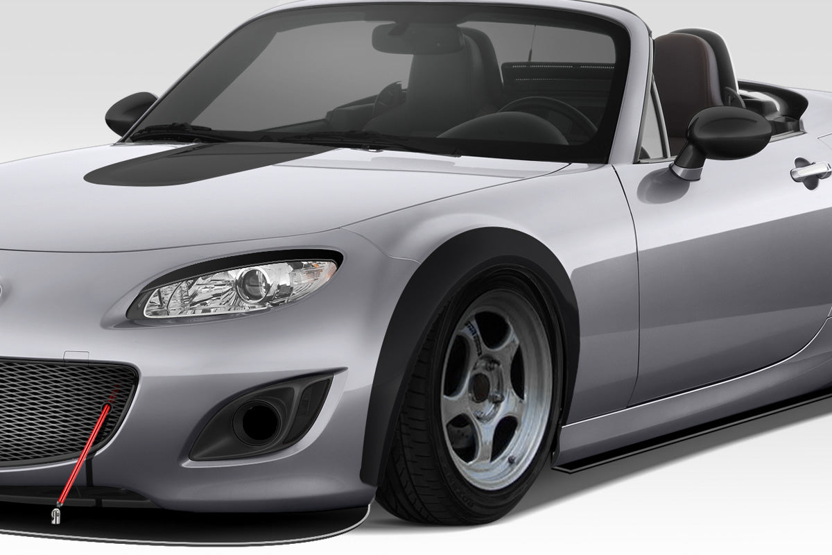 2006-2015 Mazda Miata Super20 Look Duraflex Fender Flare Kit - 4 Piece - Includes Super20 Look Duraflex Front Fender Flares (113779) Super20 Look Style Duraflex Rear Fender Flares (113781)