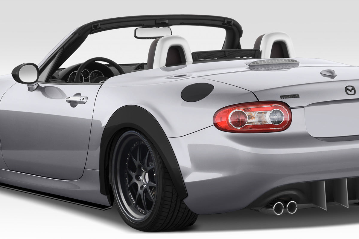 2006-2015 Mazda Miata Super20 Look Duraflex Fender Flare Kit - 4 Piece - Includes Super20 Look Duraflex Front Fender Flares (113779) Super20 Look Style Duraflex Rear Fender Flares (113781)
