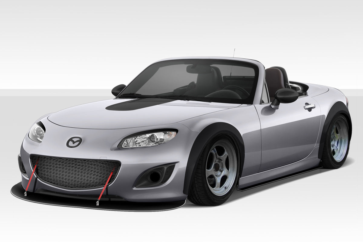 2006-2015 Mazda Miata Super20 Look Duraflex Fender Flare Kit - 4 Piece - Includes Super20 Look Duraflex Front Fender Flares (113779) Super20 Look Style Duraflex Rear Fender Flares (113781)