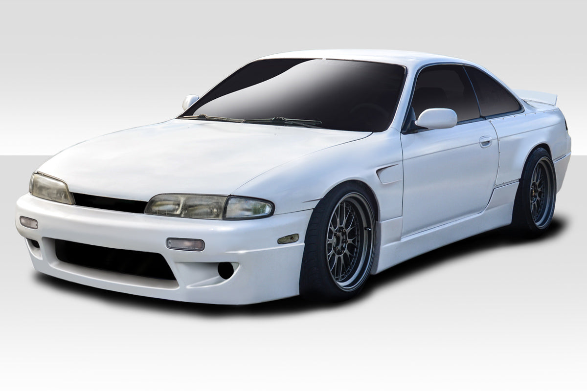 1995-1996 Nissan 240SX S14 Duraflex RBS V1 Kit - 9 Piece - Includes RBS V1 Front Bumper (113854) RBS V1 Side Skirts (113855) RBS V1 Rear Bumper (113856) RBS V1 Front Fenders (113857) RBS V1 Rear Fenders (113858) RBS Wing (112369)