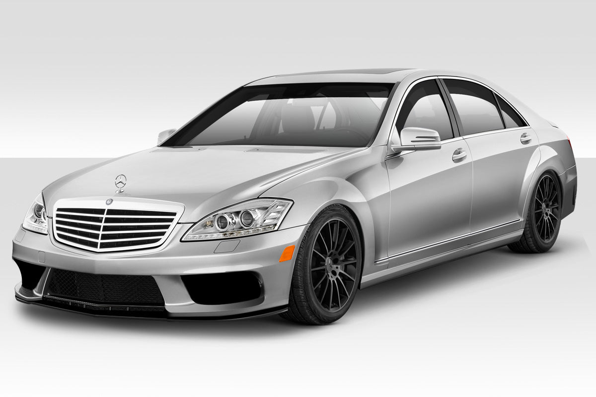 2007-2013 Mercedes S Class W221 Duraflex Black Series Look Kit - 6 Piece - Includes Black Series Look Front Bumper (113882) Black Series Look Front Fenders (113883) Black Series Look Rear Bumper (113884) S65 Look Side Skirts Rocker Panels (107202)