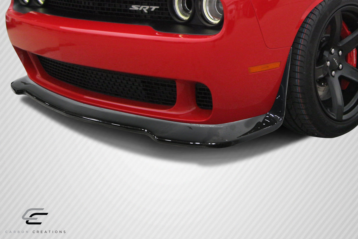 2008-2021 Dodge Challenger Carbon Creations Hellcat Look Front Lip - 1 Piece