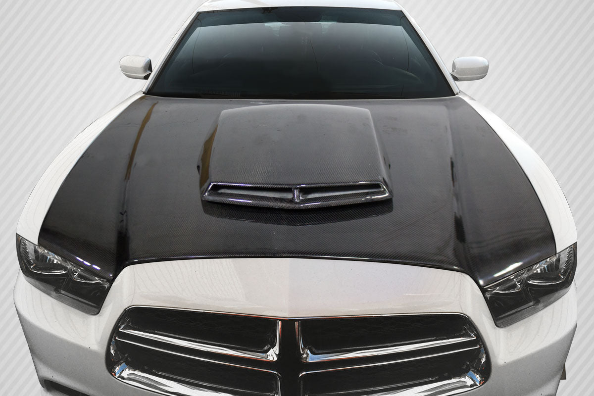 2011-2014 Dodge Charger Carbon Creations TA Look Hood - 2 Piece