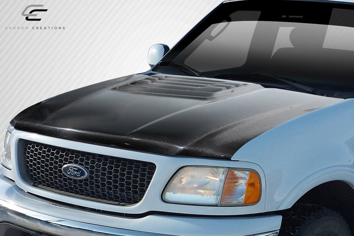 1997-2003 Ford F-150 Carbon Creations Raptor Look Hood - 1 Piece