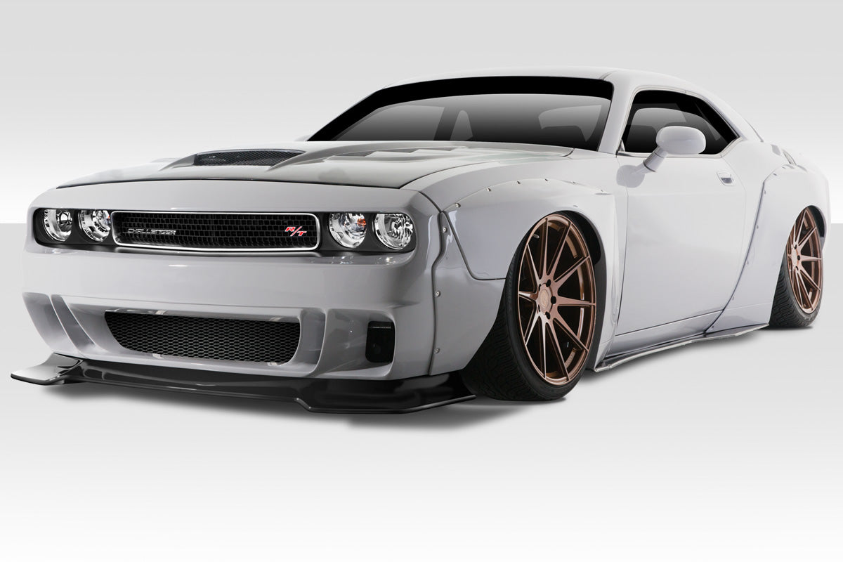 2008-2014 Dodge Challenger Duraflex Circuit Body Kit - 15 Pieces - Includes Circuit Front Bumper (113916) Circuit Front Lip (113892) Circuit Side Splitter (113894) Circuit Rear Diffuser (113981) Circuit Front Fenders (113899) Circuit Rear Fenders (113900)