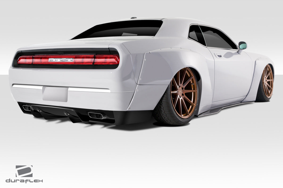 2008-2014 Dodge Challenger Duraflex Circuit Body Kit - 15 Pieces - Includes Circuit Front Bumper (113916) Circuit Front Lip (113892) Circuit Side Splitter (113894) Circuit Rear Diffuser (113981) Circuit Front Fenders (113899) Circuit Rear Fenders (113900)