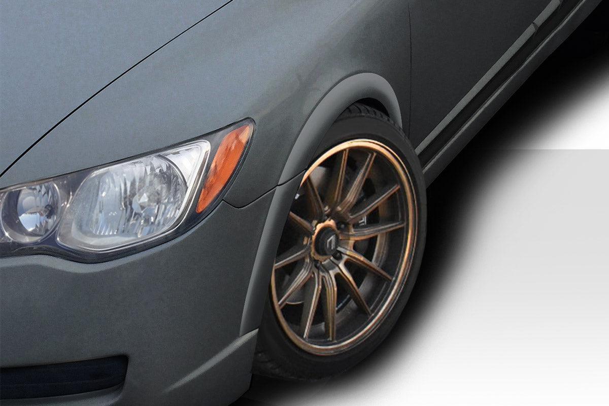 2006-2011 Honda Civic 4DR Duraflex Type M Front Fender Flares - 4 Piece ( fits JDM Civic only )