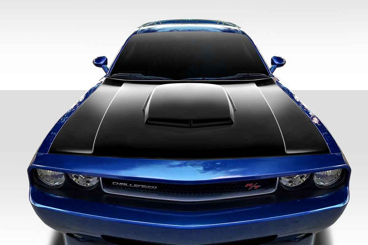 2008-2021 Dodge Challenger Duraflex TA Look Hood - 1 Piece