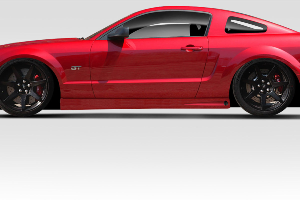 2005-2009 Ford Mustang Duraflex Blits Body Kit - 4 Piece - Includes Blits Front Bumper (114654) Blits Side Skirts (114655) Blits Rear Bumper (114656)