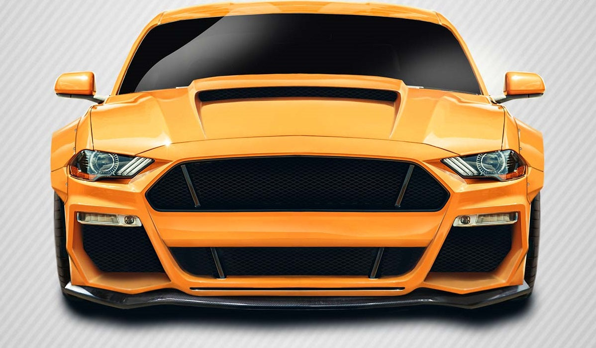 2018-2020 Ford Mustang Carbon Creations Grid Front Lip Under Spoiler - 1 Piece
