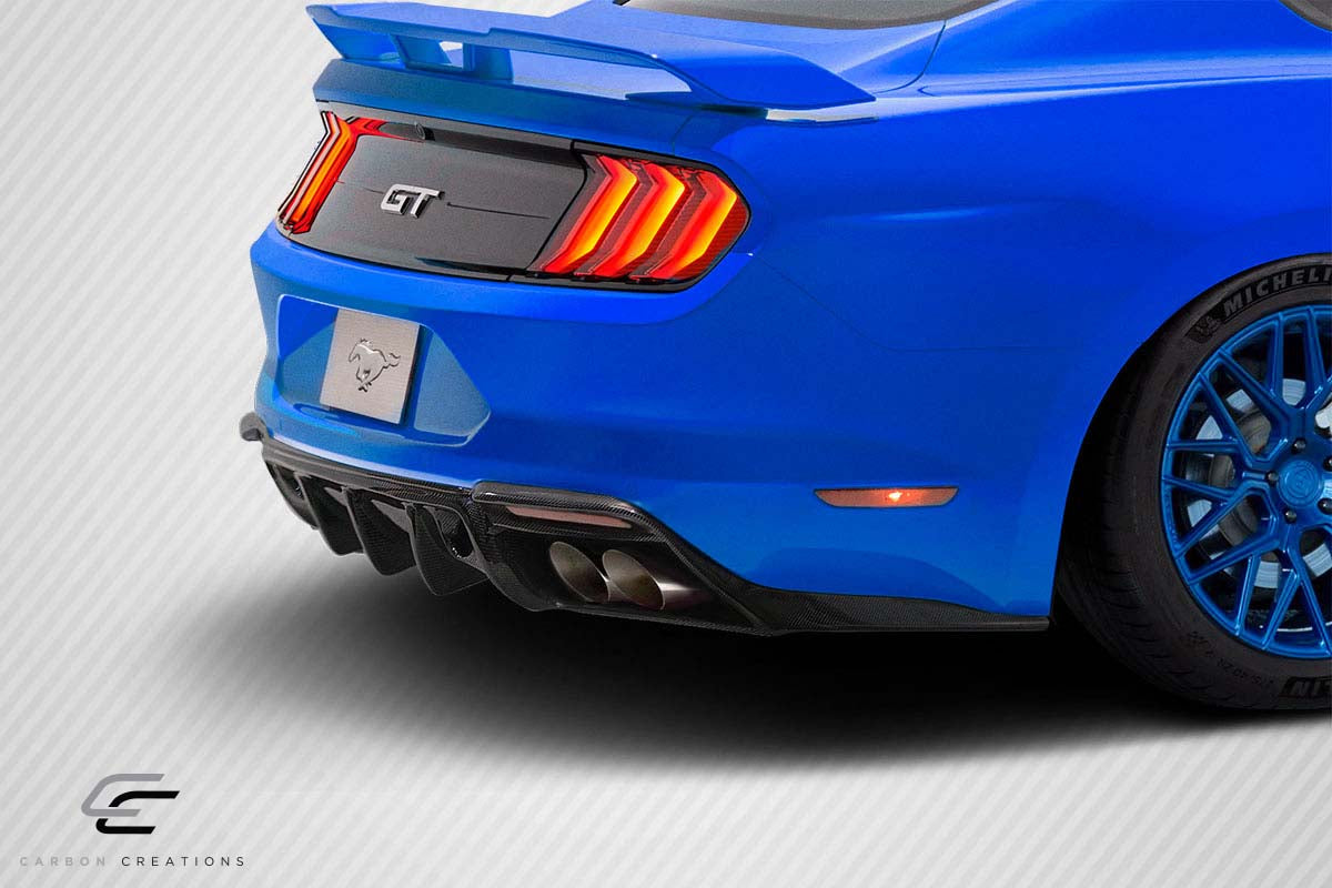 2018-2020 Ford Mustang Carbon Creations Grid Rear Diffuser - 1 Piece