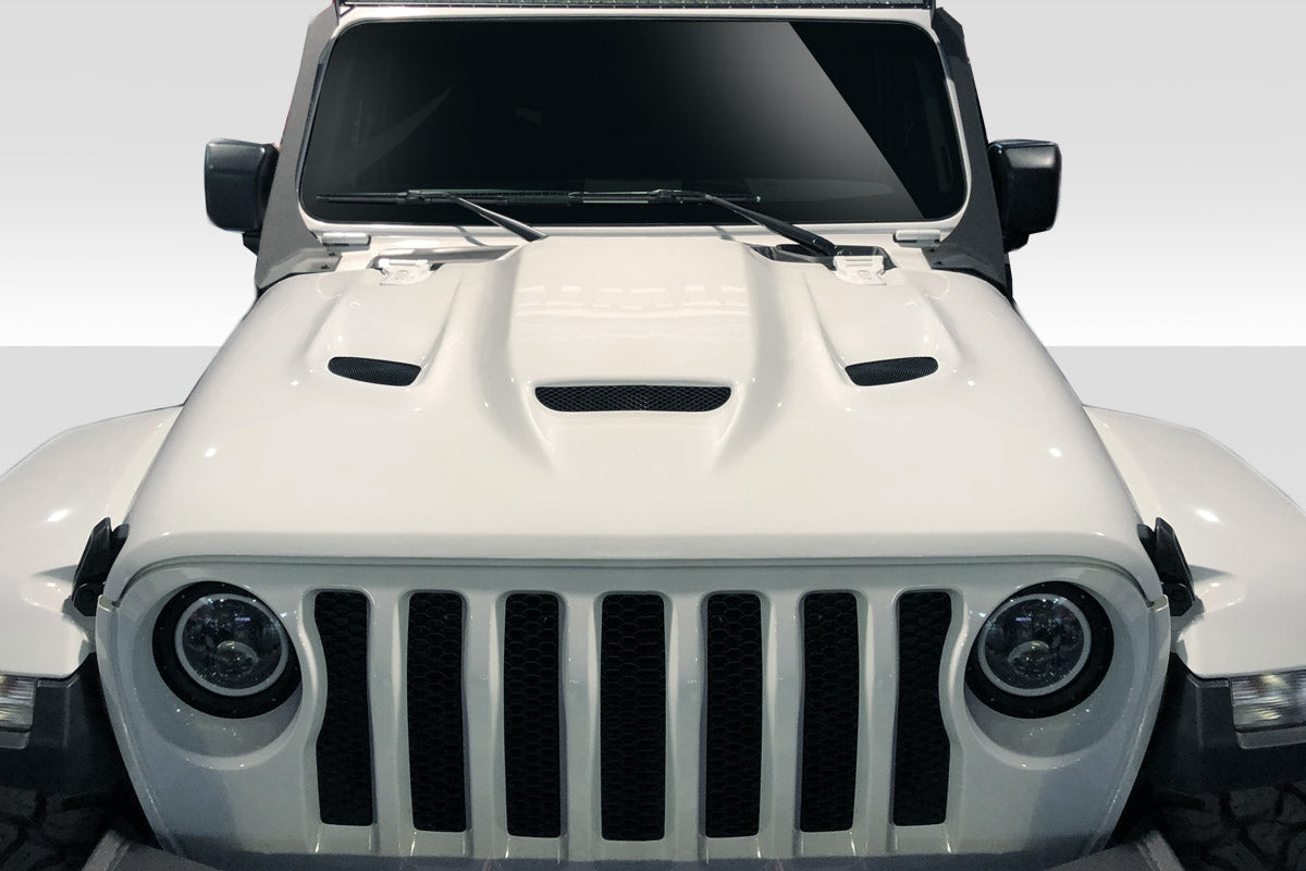 2019-2022 Jeep Wrangler JL Gladiator JT Duraflex Hellcat Look Hood - 1 Piece