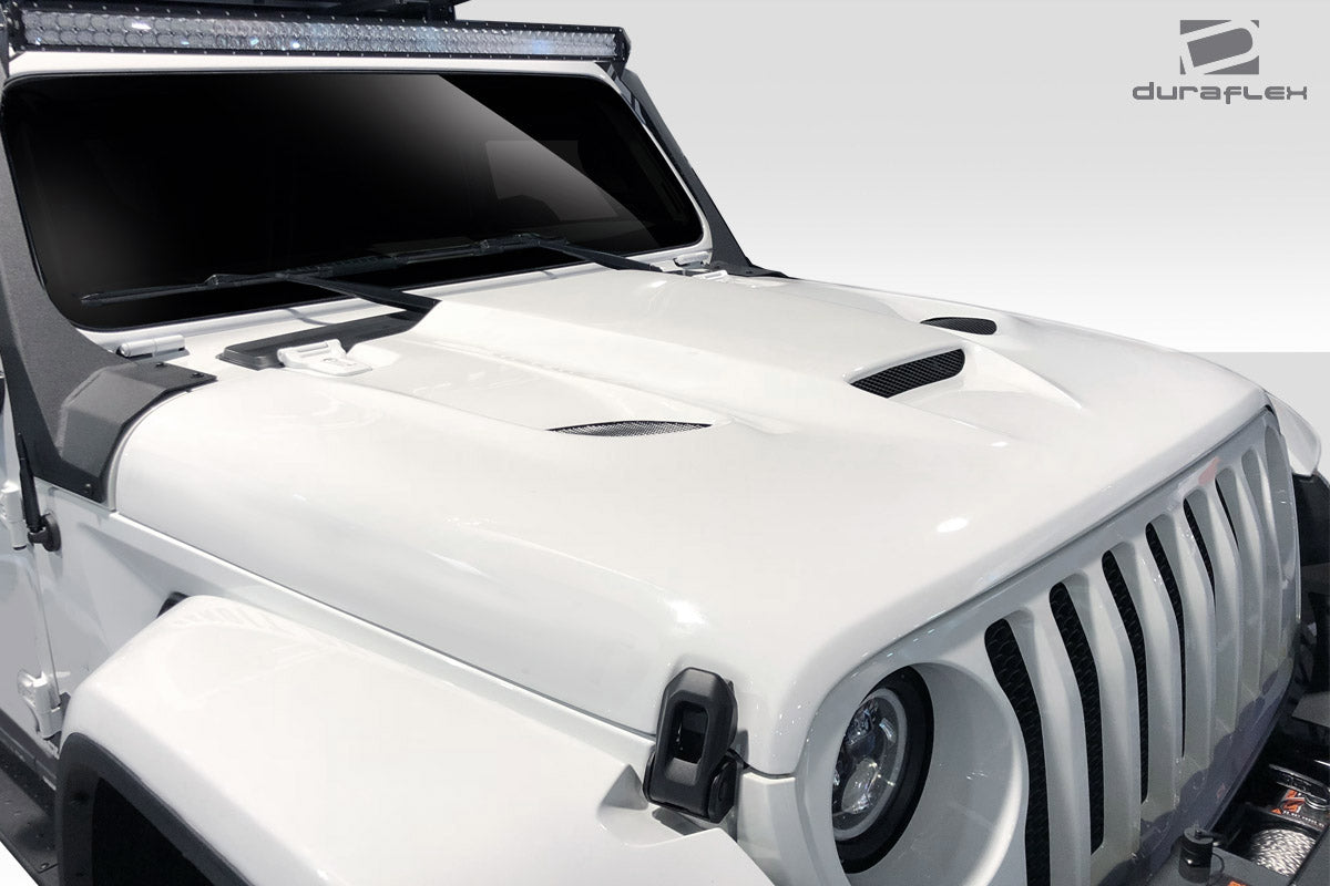 2019-2022 Jeep Wrangler JL Gladiator JT Duraflex Hellcat Look Hood - 1 Piece