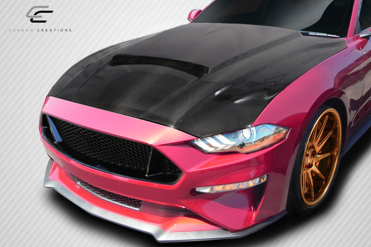 2018-2020 Ford Mustang Carbon Creations CVX Hood - 1 Piece