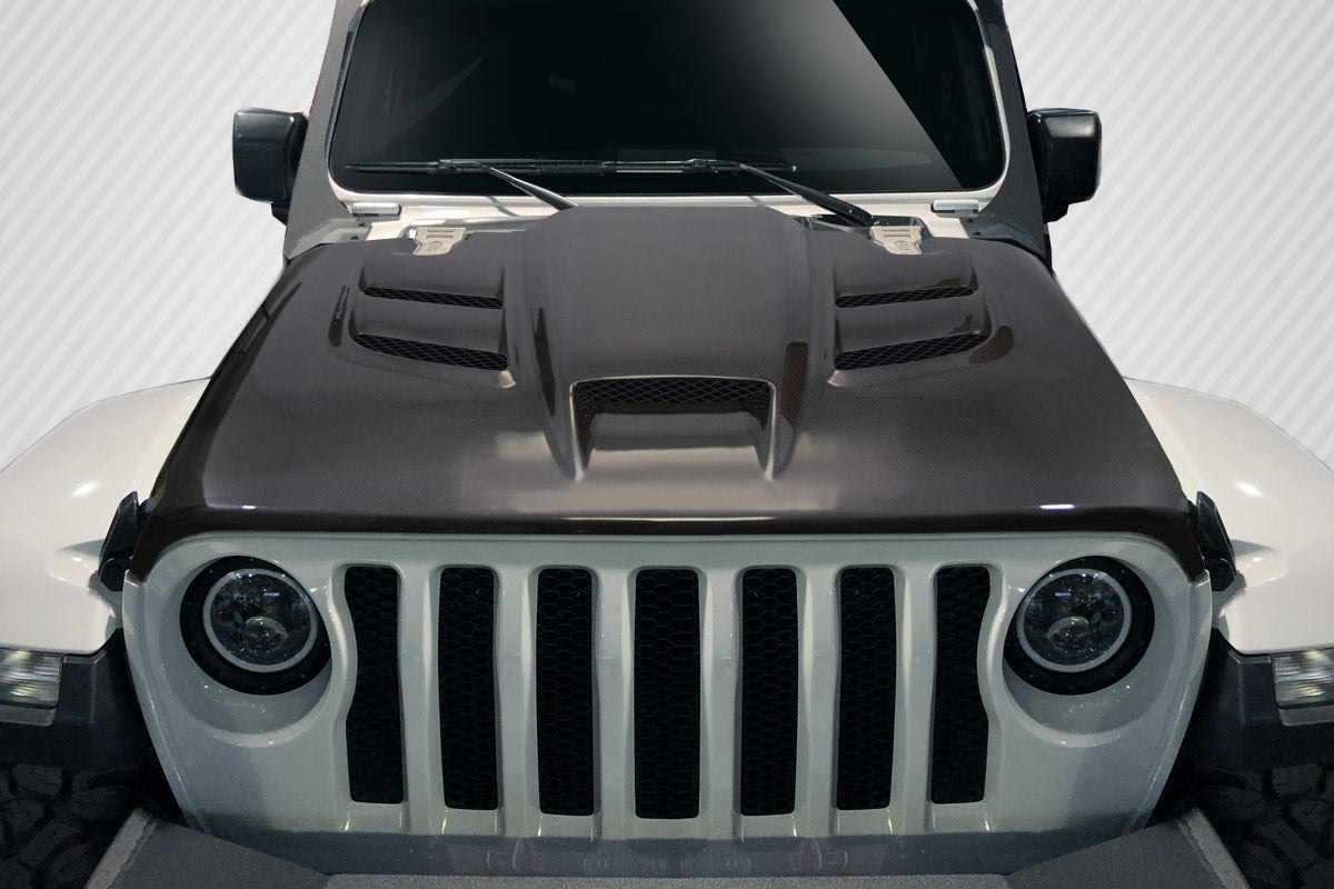 2019-2022 Jeep Wrangler JL Gladiator JT Carbon Creations Viper Look Hood - 1 piece