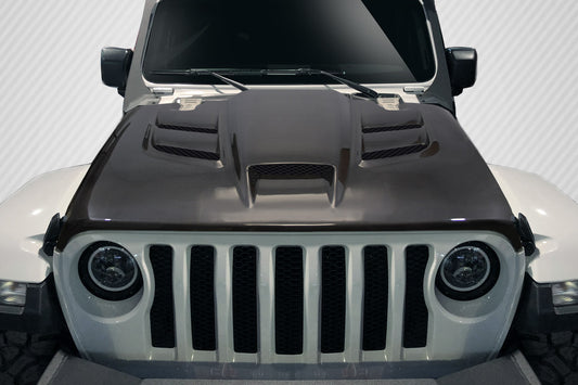 2019-2022 Jeep Wrangler JL Gladiator JT Carbon Creations Viper Look Hood - 1 piece