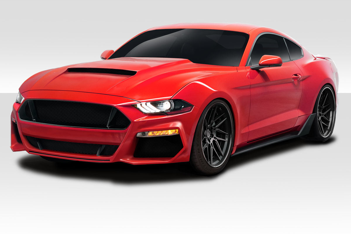 2018-2020 Ford Mustang Duraflex Grid Body Kit - 4 piece - Includes Grid Front Bumper (115000) Grid Side Skirts (115004) Grid Rear Diffuser (115003)