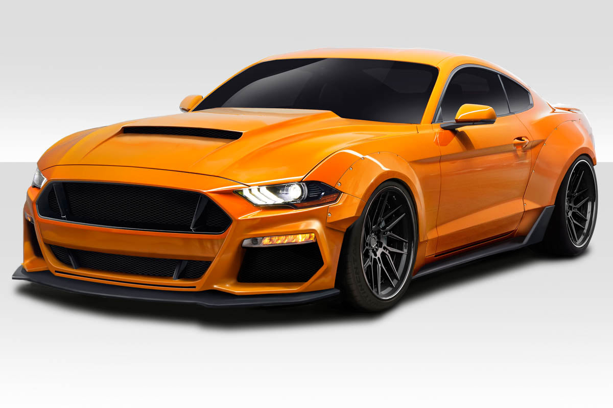 2018-2020 Ford Mustang Duraflex Grid Wide Body Kit - 12 piece - Includes Grid Front Bumper (115000) Grid Side Skirts (115004) Grid Rear Diffuser (115003) Grid Front Fender Flares (114997) Grid Rear Fender Flares (112567)