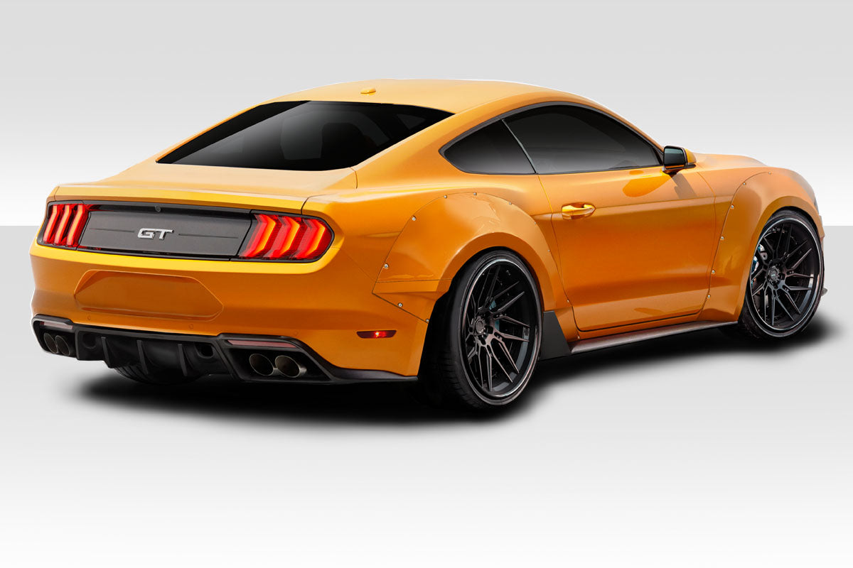 2018-2020 Ford Mustang Duraflex Grid Wide Body Kit - 8 piece - Includes Grid Front Fender Flares (114997) Grid Rear Fender Flares (112567)
