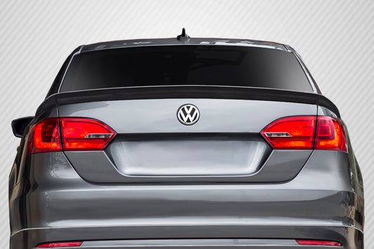 2011-2014 Volkswagen Jetta Carbon Creations R Look Rear Wing Trunk Lid Spoiler - 3 Piece