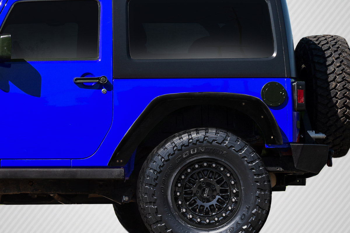 2007-2018 Jeep Wrangler Carbon Creations Rugged Rear Fenders - 2 Piece