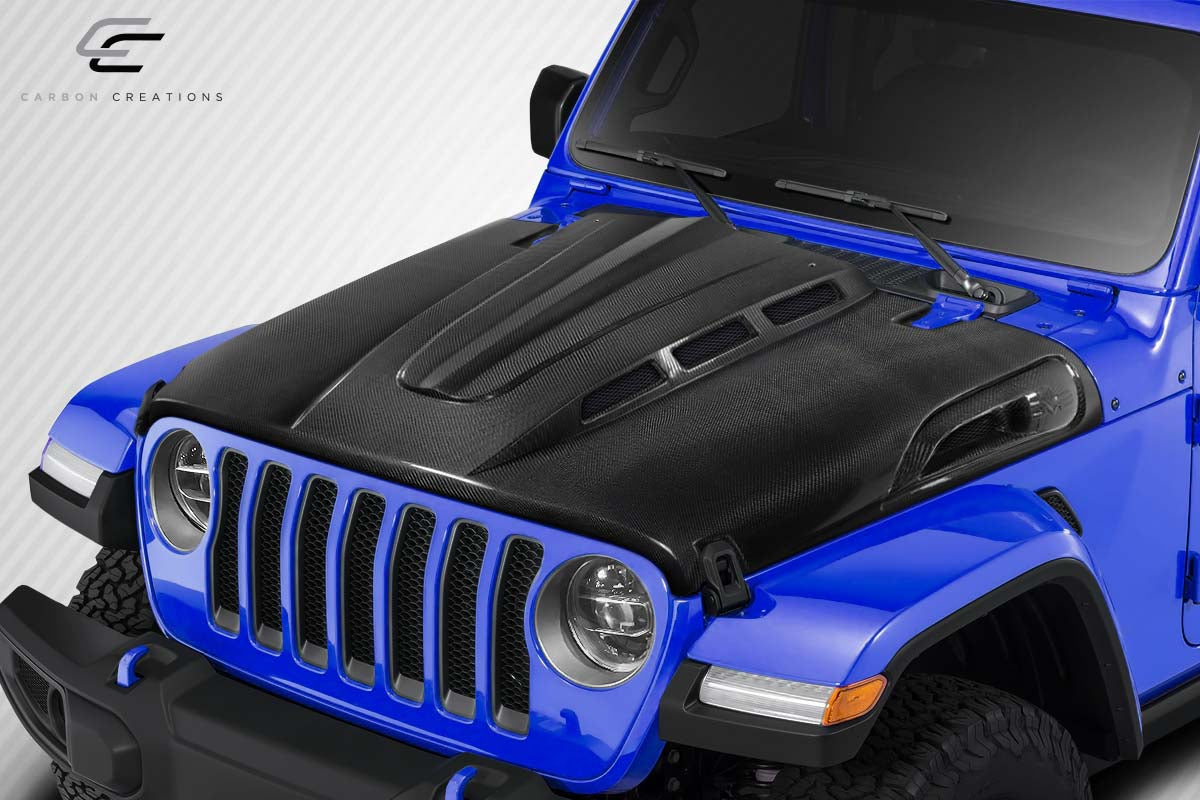 2007-2018 Jeep Wrangler Carbon Creations Avenger Hood - 1 Piece