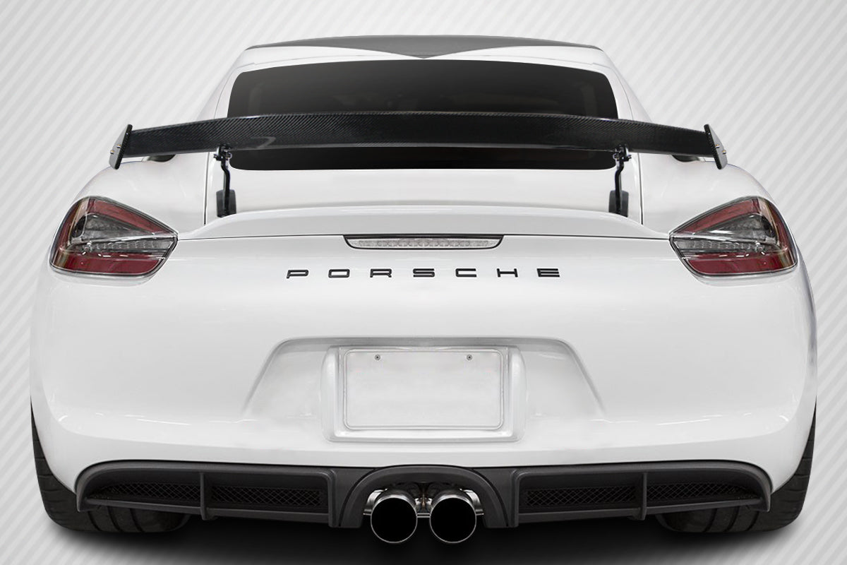 2014-2020 Porsche Cayman 718 Carbon Creations GT4 Look Rear Wing Spoiler - 3 Piece
