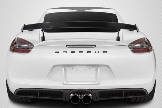 2014-2020 Porsche Cayman 718 Carbon Creations GT4 Look Rear Wing Spoiler - 3 Piece