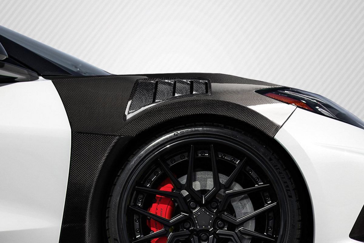 2020-2021 Chevrolet Corvette C8 Carbon Creations Gran Veloce Front Fender Vents - 2 Piece